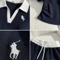 Lacivert Polo Yaka Fitilli Likralı Premium Eşofman Takımı