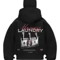 Laundry Baskılı Siyah Samuray Kar Maske Sweatshirt Hırka