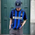 Mavi Siyah Çubuklu Inter Milan Jersey T-Shirt
