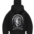 Motivadet Baskılı Siyah Samuray Kar Maske Sweatshirt Hırka