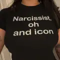 Narcissist Crop Baby Tee