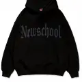 NewSchool Beyaz Taş Baskılı Oversize Unisex Kapüşonlu Sweatshirt