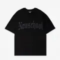 NewSchool Beyaz Taş Baskılı Oversize Unisex T-shirt