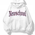 NewSchool Pembe Taş Baskılı Oversize Unisex Kapüşonlu Sweat