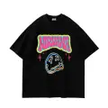 Nirvana Smile Baskılı Oversize Unisex Siyah Tshirt