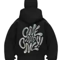 One Candy Baskılı Siyah Samuray Kar Maske Sweatshirt Hırka
