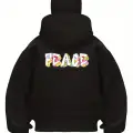 Peace Baskılı Kar Maskeli Ninja Unisex Sweatshirt Hırka