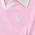 Pembe Solo Polo Yaka Beyaz Yakalı Bluz
