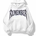 Remember Mavi Taş Baskılı Oversize Unisex Kapüşonlu Sweat