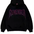 Remember Pembe Taş Baskılı Oversize Unisex Kapüşonlu Sweatshirt