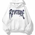 Revenge Mavi Taş Baskılı Oversize Unisex Kapüşonlu Sweat