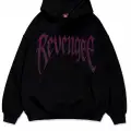 Revenge Pembe Taş Baskılı Oversize Unisex Kapüşonlu Sweatshirt