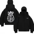 Siyah Drıp Of Life Baskılı Kar Maskeli Unisex Sweatshirt Hırka