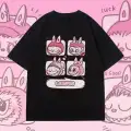 Siyah Labubu Chat Collage Unisex T-shirt