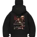 Siyah The GodFather Baskılı Kar Maskeli Unisex Sweatshirt Hırka