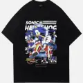 Siyah Unisex Sonic The Hedgehogs T-Shirt