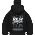 SkyLine Siyah Samuray Kar Maske Sweatshirt Hırka