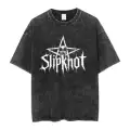 SlipKnot Baskılı Yıkamalı Eskitme Unisex Tişört