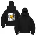 Smile Baskılı Kar Maskeli Ninja Unisex Sweatshirt Hırka