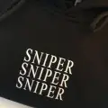 Sniper & Wifey Beyaz Siyah Oversize Sweatshirt 3 İplik