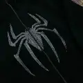 Spider Örümcek Parıltılı Taşlı Maskeli Sweatshirt Hırka
