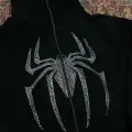 Spider Örümcek Parıltılı Taşlı Maskeli Sweatshirt Hırka