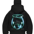 StarBorn Baskılı Siyah Samuray Kar Maske Sweatshirt Hırka