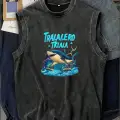Tralalero Trlala Atlet Bisiklet Yaka Yıkamalı Vintage Unisex Oversize T-Shirt