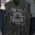 Pink Floyd Atlet Bisiklet Yaka Yıkamalı Vintage Unisex Oversize T-Shirt