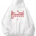 Unisex Art isnt Dying Sweatshirt Beyaz