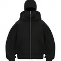 Unisex Oversize Siyah Berry Passıon Baskılı Maskeli Hoodie