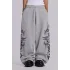 Gri Tribal Detay Baggy Eşofman Altı