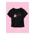 Siyah Y2K I Love Berry Baskılı Bayb Tee Crop