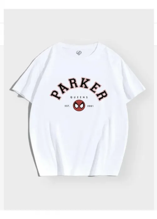 Beyaz Unisex Peter Parker Spiderman Tişört