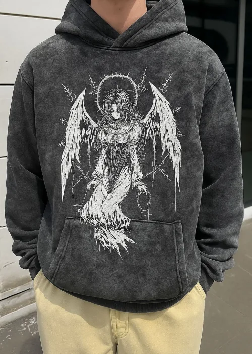 ANGEL MELEK Baskılı Unisex Oversize Yıkamalı Atlet