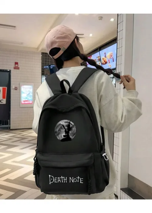Anime Death Note Baskılı Unisex Okul Sırt Çantası