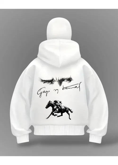 Atatürk Detail Full Mask Oversize Hırka