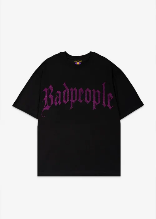 BadPeople Pembe Taş Baskılı Oversize Unisex T-shirt