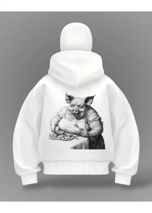 Baggy PIG Detail Full Mask Oversize Hırka