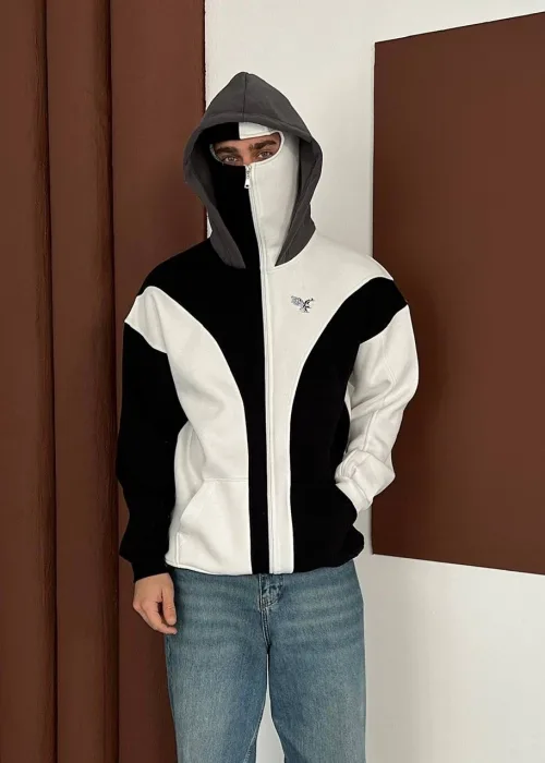 Kartal Detail Kar Maskeli Unisex Sweatshirt Hırka