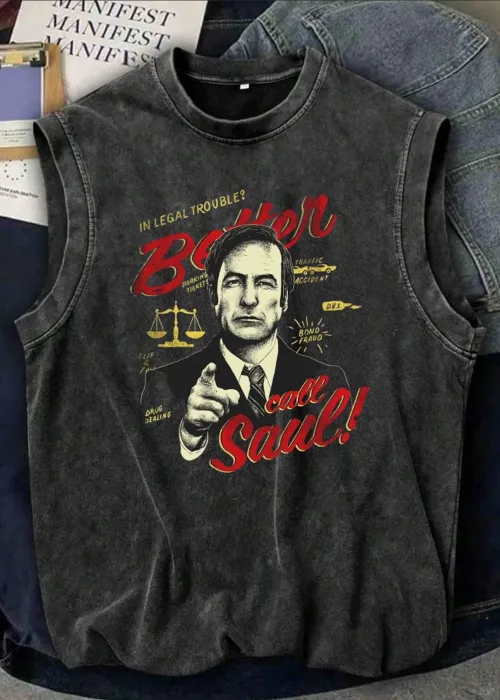 Better Call Soul Breaking Bad Atlet Bisiklet Yaka Yıkamalı Vintage Unisex Oversize T-Shirt