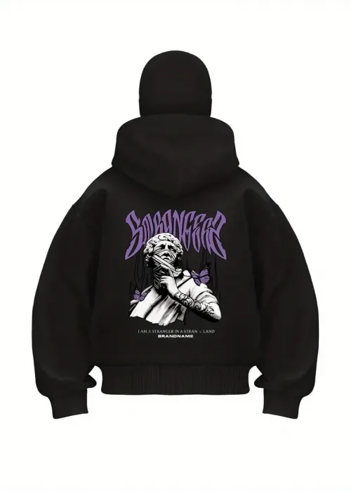 Purple Stranger Baskılı Kar Maskeli Ninja Unisex Sweatshirt Hırka