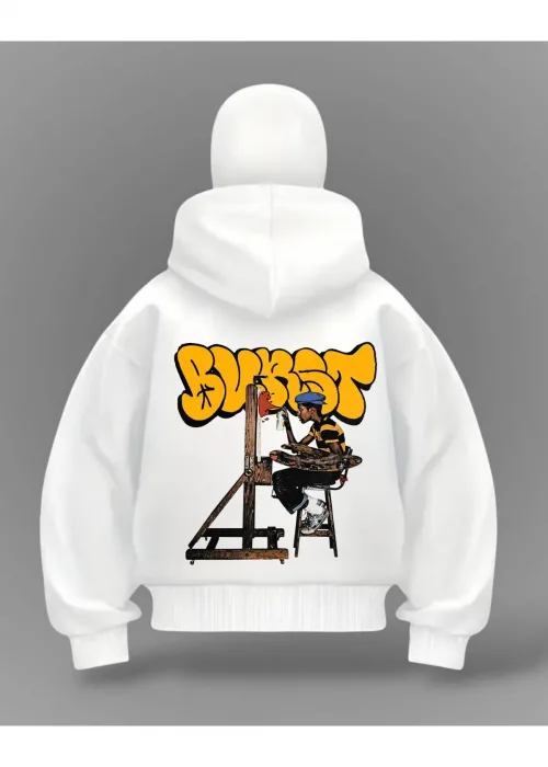 Bukst Graffiti Detail Full Mask Oversize Hırka