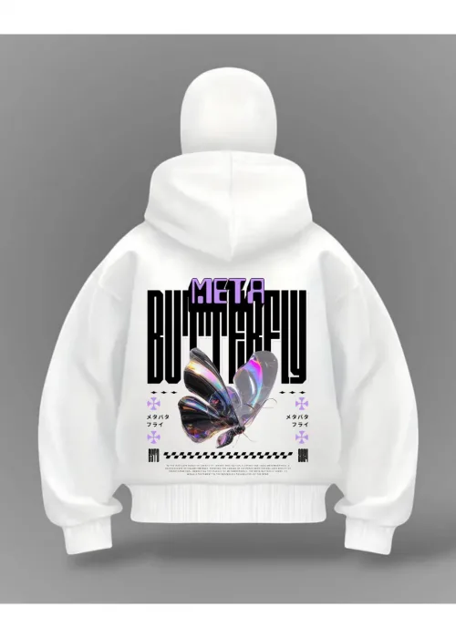 Butterfly Detail Full Mask Oversize Hırka