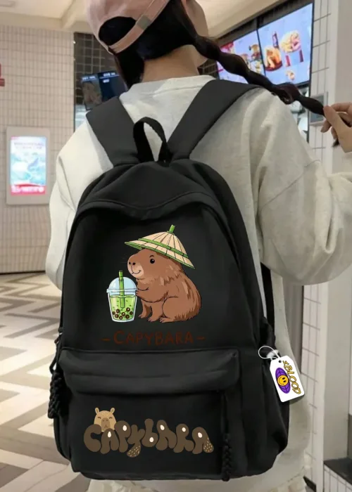 Capybara Baskılı Okul Sırt Çantası