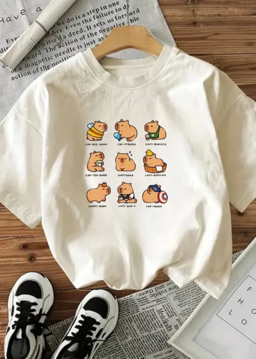 Capybaras Baskılı Unisex Oversize T-shirt