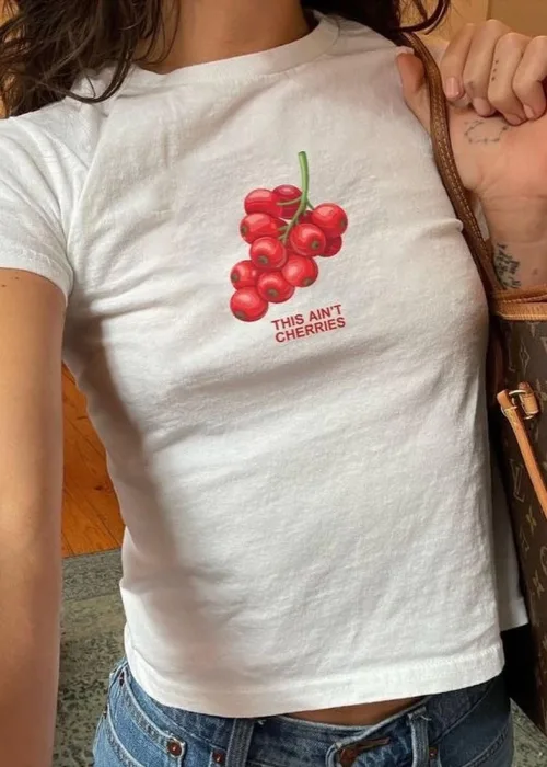 Cherries Detail Crop Top Cherries Detail Crop Top