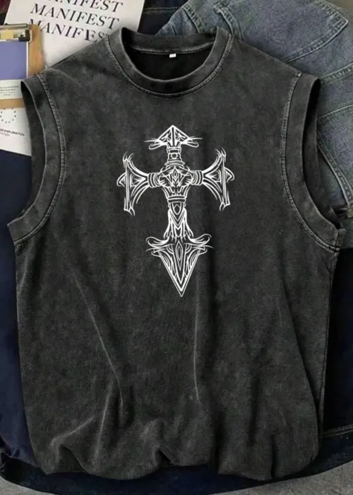 Cross Atlet Bisiklet Yaka Yıkamalı Vintage Unisex Oversize T-Shirt