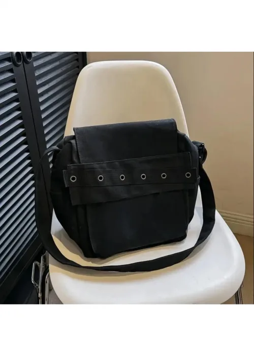 Siyah KUŞ GÖZÜ Çapraz Postacı Çanta