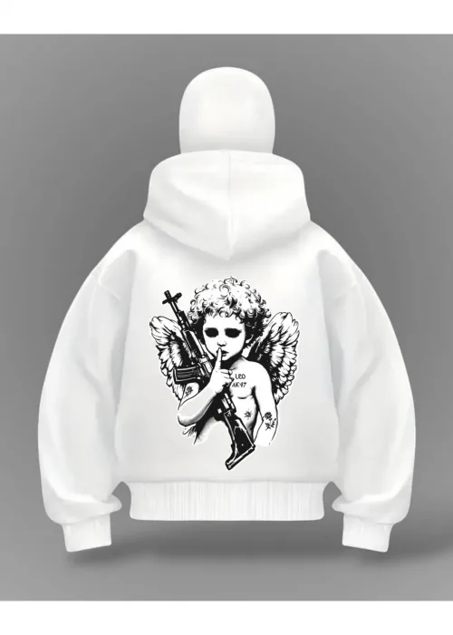 Devil Baby Detail Full Mask Oversize Hırka